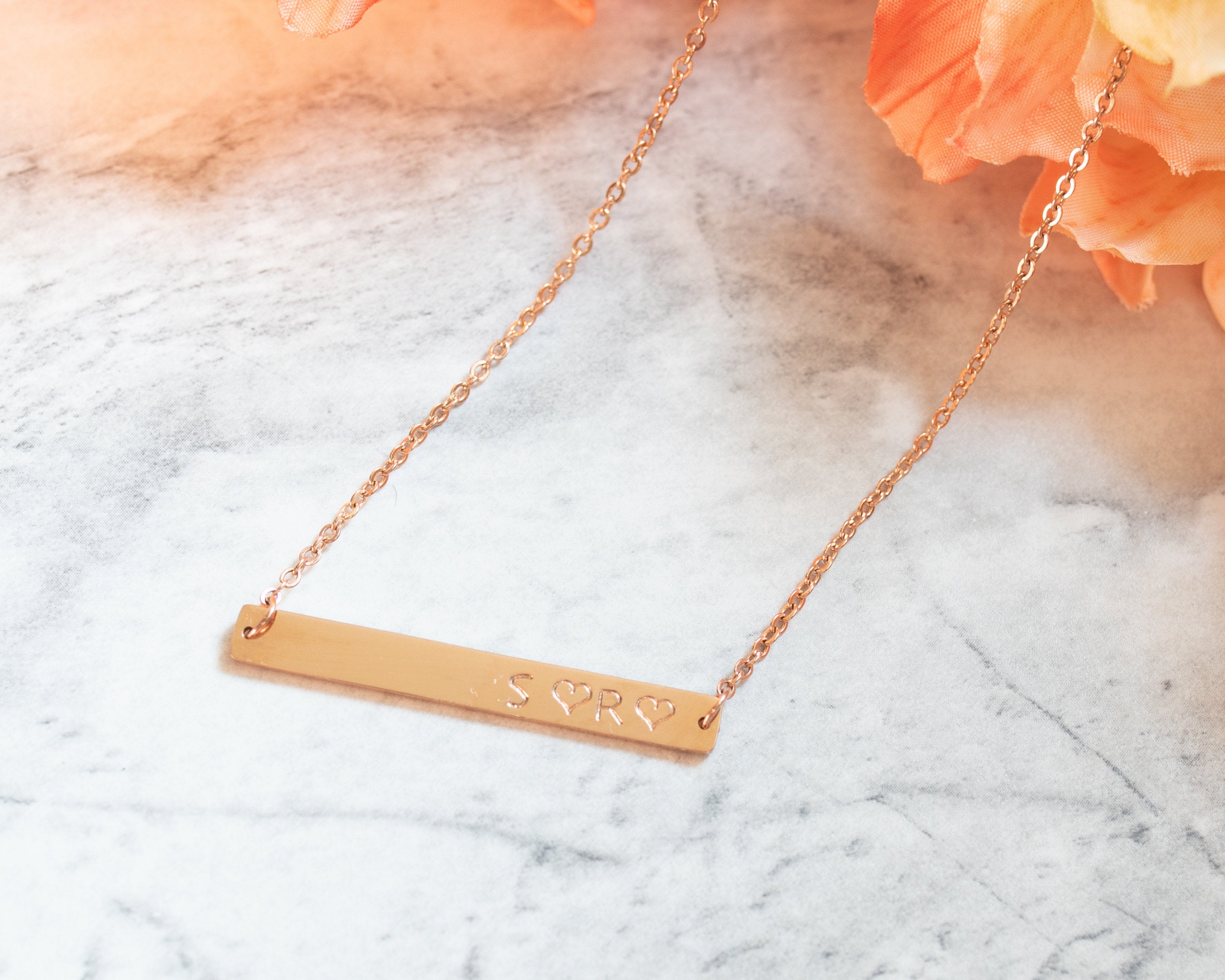 rose gold handmade necklace