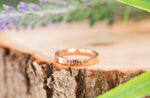 rose gold stamped ring