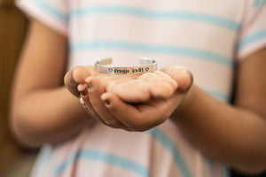 Custom stamped Kids Cuff bracelet