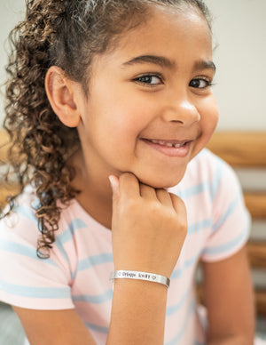 Custom stamped Kids Cuff bracelet